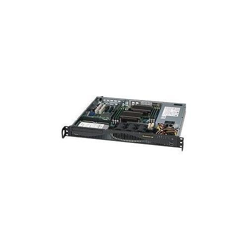 SUPERMICRO CSE-512F-600B 600 W Rack-Mountable Chassis, 1U, ATX USB - Black