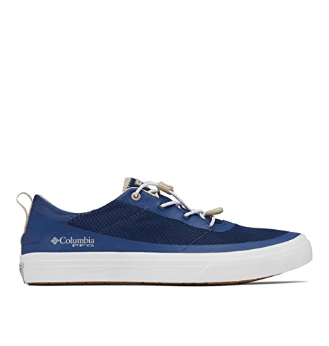 Columbia Sapato de barco masculino Bonehead PFG, Carbono/Branco, 12
