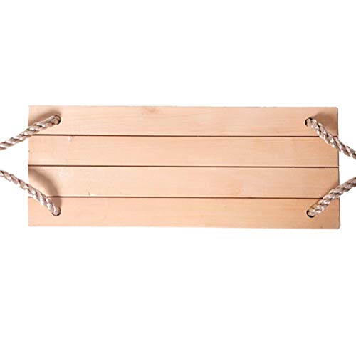 POENVFPO Columpio de Madera, Asiento Duradero, Columpio Interior y Exterior, 40 Cm para Diversión en el Patio Trasero de Niños y Adultos (Rojo)