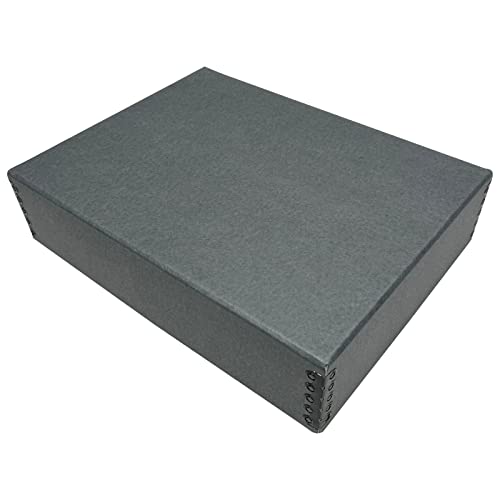 Lineco, 9X12 Blue/Gray Color, Museum Archival Storage Box, Drop Front Design. Acid-Free With Metal Edge. Protects Picture Longevity, Organize Photos, Documents, Crafts, Diy. #TOP14