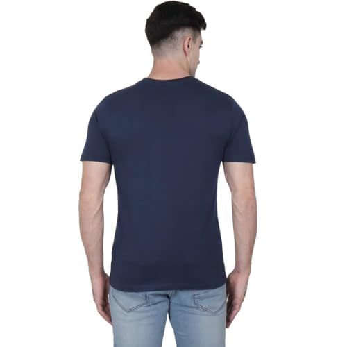 Image of Thala for A Reason Navy Blue Dhoni T-Shirt for Men - Half Sleeve
