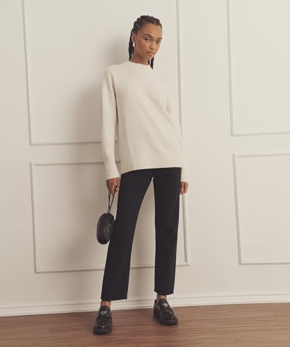 Womens Luxe Cashmere Oversized Crewneck Sweater3