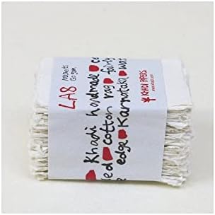 Khadi Papers - Handmade Business Card Size (5cm x 8cm) Paper - White - 150 GSM - 100 Sheets