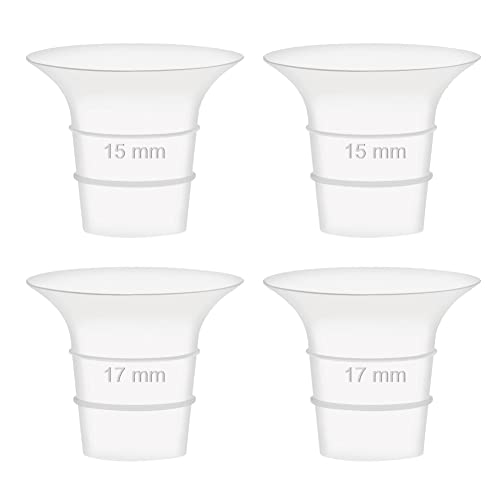 Image of Maymom 15&17mm Flange Insert Compatible with Elvie Single /Double Electric, Elvie Stride 24mm Wearable Cup, Not Original Elvie Stride Replacement Pump Parts