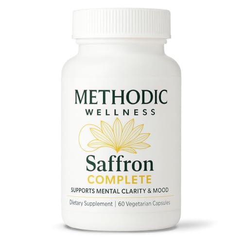 METHODIC WELLNESS Saffron Complete Supplements, 88.5mg Saffron Extract for Mood Energy, Stress