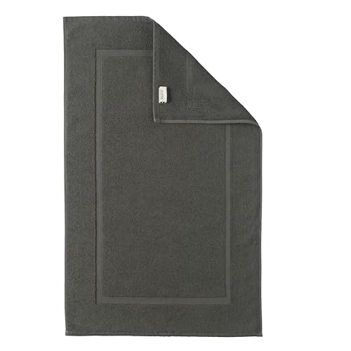 PandaHome Badvorleger Set aus Baumwolle - 2 Stück Badematte - 100% Baumwolle, Duschvorleger Duschmatte, Schnelltrocknend Weich Saugstark 1000 g/m² (Anthrazit)