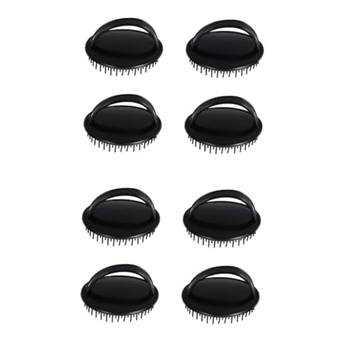 FRCOLOR 2 Ensembles Brosse À Shampoing Massante Peigne De Pour Les Cheveux Brosse De Pour Cheveux Brosse De Massage Du Cuir Chevelu Pinceau Lisse Plastique Black 4 Pièces * 2