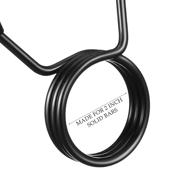 4 Pieces 2 Inch Dumbbell Spring Collars Barbell Clamps Locking Collars Clips for Weightlifting Exercise Fitness Training Supplies (Black)