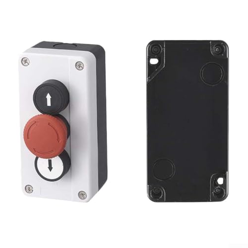 NexRen caja de control de poder del botón de 22m m con la calificación impermeable IP65 para los talleres del cemento y los usos del sitio de la construcción (B)