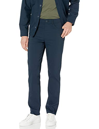 Image of Calvin Klein Men's Move 365 Stretch Slim Fit Wrinkle Resistant Tech Woven Pant