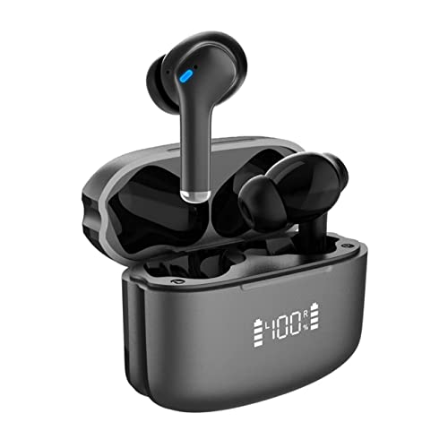 Holiper Écouteurs Bluetooth sans Fil avec 4 Micros, IPX5 Étanche et Suppression du Bruit ENC, Contrôle Tactile Earphones, Casque Bluetooth in Ear, Wireless Earbuds Headphones, Noir