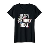 This colorful happy birthday clothing is the best personalized birthday gift for Mena. Wear this together as a custom group outfit for the next birthday party