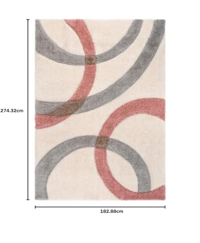 Image of Carpet for Hall | Carpet for Living Room |6X9 FEET Rugs for Bedroom | Carpet | Rug for Living Room | Carpet & Rugs for Home Decor | Carpet for Bedroom Floor (Multi Pink GRAY06)