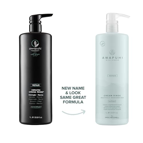Paul Mitchell Awapuhi Wild Ginger Keratin Cream Rinse - Haar-Conditioner für trockenes, strapaziertes Haar, tägliche Haarpflege in Salon-Qualität, 1000 ml