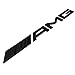 Style Mercedes-Benz AMG Emblem 3D ABS Silver Black Trunk Logo Badge Decoration Gift (Black)