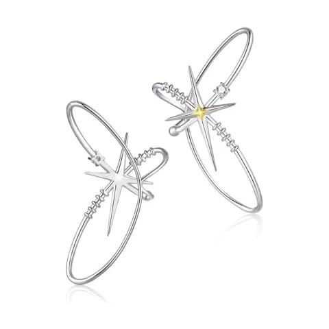 NUOKUN Full Ear Cuffs For Women Non Piercing, Birthday Gifts Cube Zirconia Earrings for Womens Wives, Grandmothers, Daughters, Moms, Mothers Day, Thanksgiving Christmas Cover