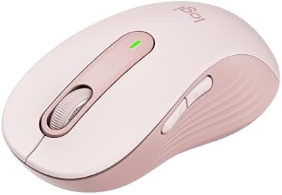Logitech Signature M650 L ratón inalámbrico de tamaño Normal - para Manos Grandes, 2 años de Pila, clics silenciosos, Botones Personalizables, Bluetooth, PC/Mac/multidispositivo/Chromebook - Rosa