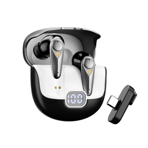 Basike Fone de Ouvido Gamer Sem Fio 2.4GHz, Latência Baixa de 30m...