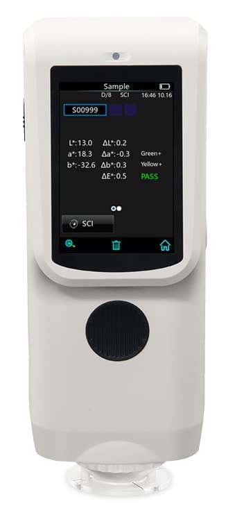 Portable Spectrocolorimeter Paint Ink Textile Printing Spectral Colorimeter Color Difference Analyzer with 8mm Aperture LED Light Source Wavelength Range 400 to 700nm Displayed Accuracy 0.1