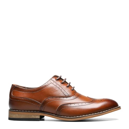 Loafers Boys STACY ADAMS Boy's Dunbar Wingtip Oxford, Cognac, - Main Image