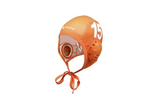 Turbo Standard Water Polo Cap Set with 3 Numbers (Orange) - Thumbnail 2