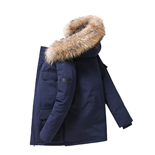 Doudoune d'hiver pour homme epaisse et chaude bleu blanc taille M
