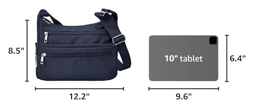 Image of VOLGANIK ROCK RFID Purses for Women Fabric Nylon Multi Pocket Crossbody Bag Ladies Travel Handbag