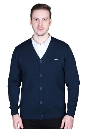 Image of GODFREY V Neck Cardigans for Men - Full Sleeve Woolen Sweater for Man Winter Wear