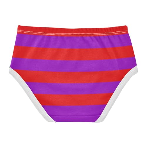 Red Purple Stripe Toddler Girls's Underwear 2T2