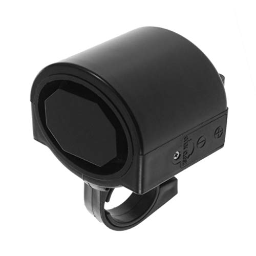 Mini bocina de Bicicleta electrónica Bicicleta eléctrica Campana Ciclismo Manillar Anillo de Alarma Ultra Ruidoso Batería Alimentado 360 Grados Giratorio BCVBFGCXVB (Negro Cover