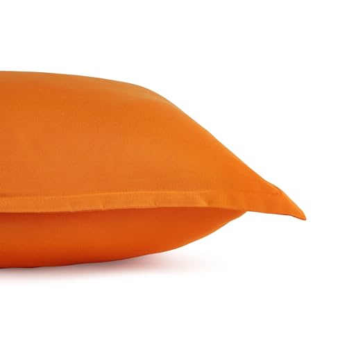Image of Amazon Basics 2-Piece Soft Microfiber Kids' Comforter and Pillow Sham Set, Twin, Bright Orange, Solid