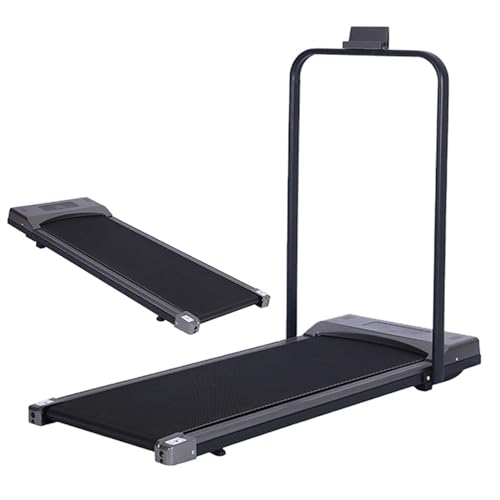 Cinta de correr plegable 2 en 1 para el hogar y la oficina, motor de 2.5 HP con pantalla LED, soporta hasta 265 libras, diseño que ahorra espacio