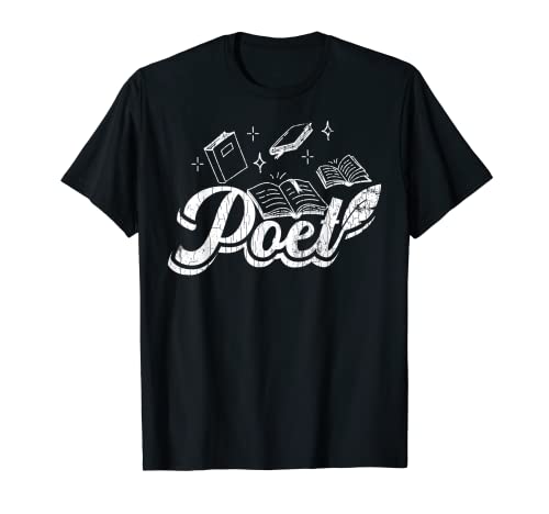 Poète rétro humoristique pour écrivain de poésie T-Shirt