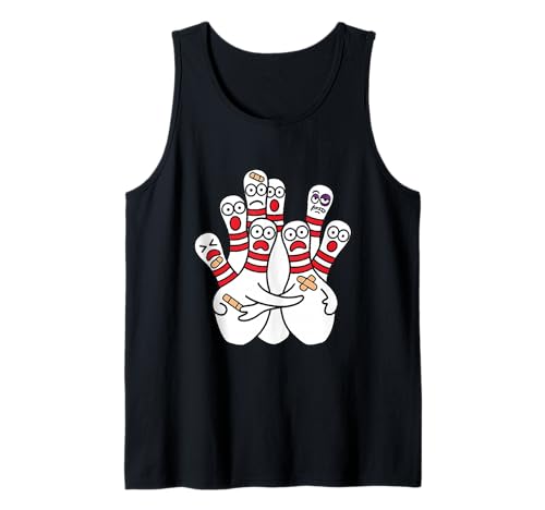 Escuadrón Abrazo de Bolos Caricatura Lesionados Camiseta sin Mangas