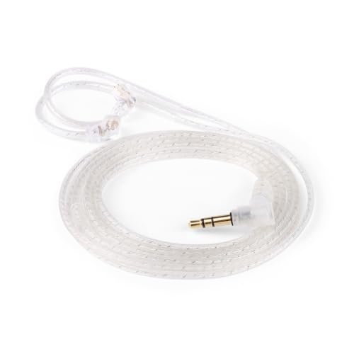 HIOPOIUYT Cable de repuesto para auriculares OFC de placa plateada de 0,75 mm para cable de auriculares QKZA2, mejora la claridad del sonido y la durabilidad