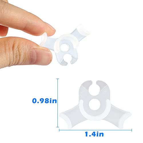 LucyPhy 30 Pack Plant Bender Angle Adjustable Plant Training Clips Low Stress Training Clips 90 Degrees Plant Stem(Circle Style,Transparent)