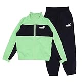 プーマ（PUMA） ポリ カラーブロック スーツ B 上下セット 687790 49 KGRN （黄緑/１２０/Jr）