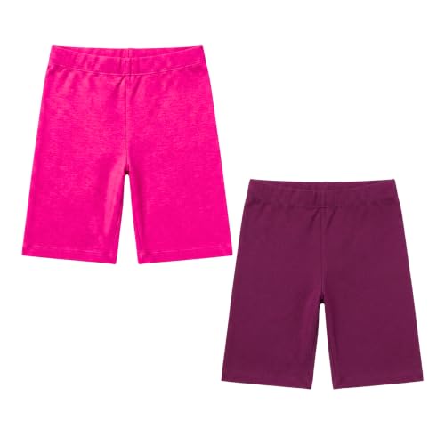 Image of Joe & Joe Shorts for Girls Premium Cotton Lycra Cycling Shorts - Pack of 2 | Inner Shorts for Yoga & Sports & School Uniform.