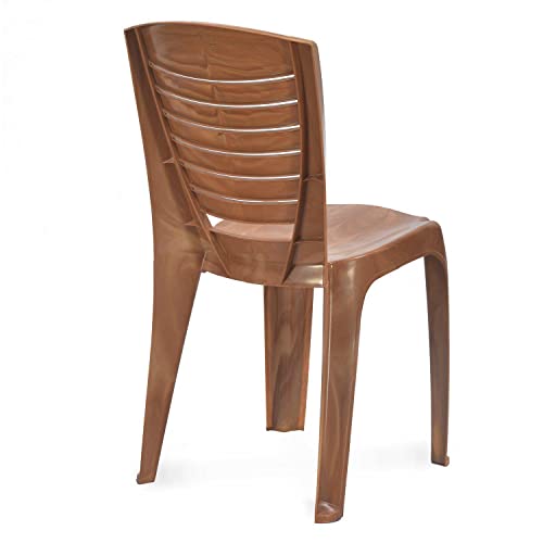 Image of Nilkamal Plastic Chair for Living room |Set of 2 | 3 Year Warranty | For Home, Living Room, Outdoor | Pear Wood Colour | CHR4025