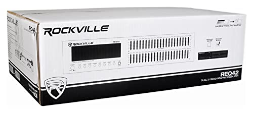 Rockville REQ42-B Black 19 Inch Rack Mount 2 X 21 Band Equalizer thumb #6