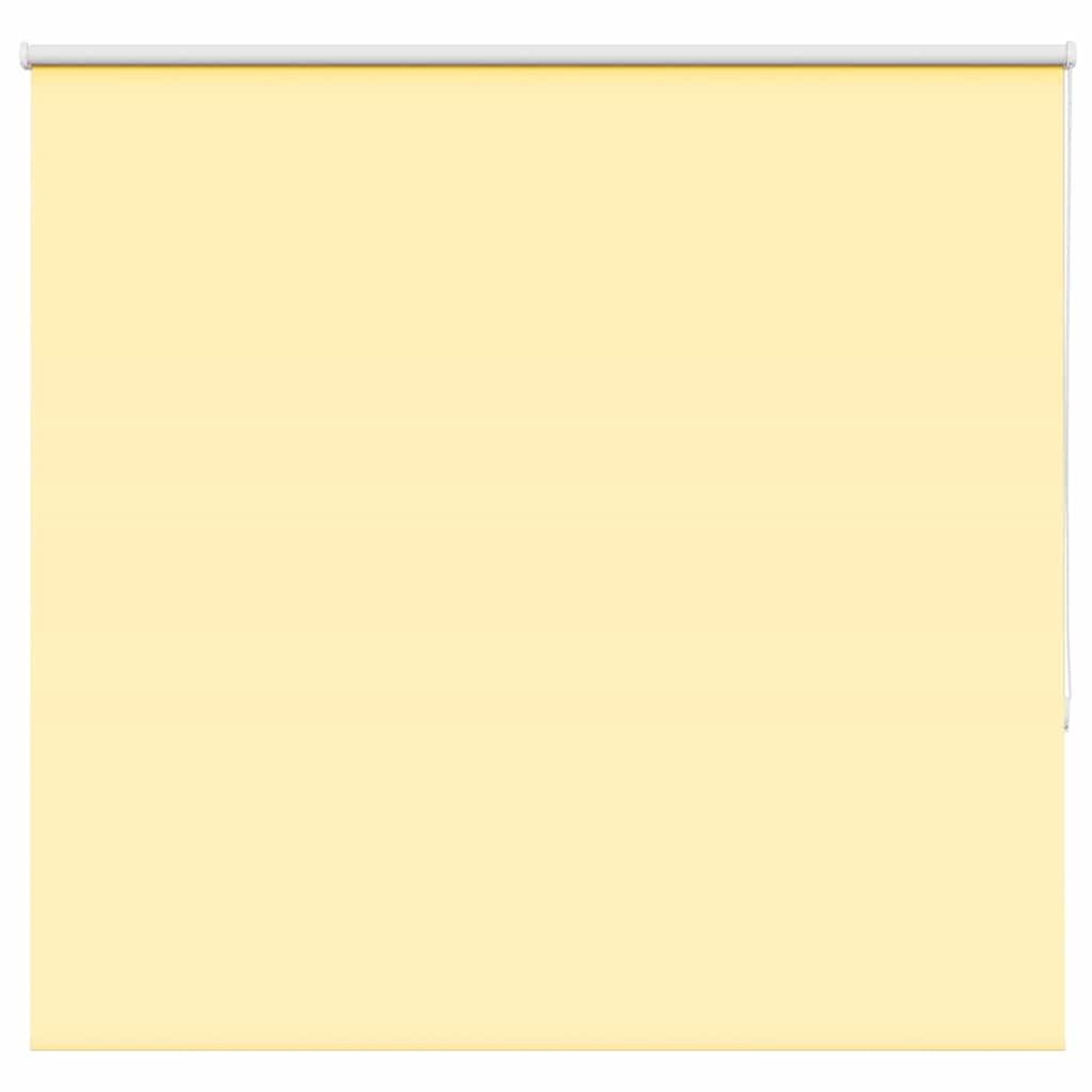 Vidaxl Yellow Roller Blind Blackout 145X130 Cm - No-Drill Clamping Installation, 100% Polyester, Child-Safe Chain Design