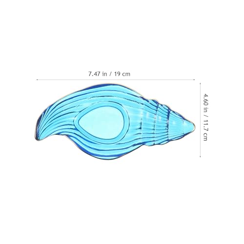 Assiette en verre de conque bleue alimentaire pour simplifier vos buffets - 3