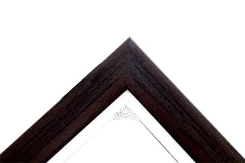 Image of Photo frame 8x10 Inch set of 2 Brown Color Flexible Glass & Synthetic Wood Hanging /Table Top Modern Photo Frame for Wall Decoration