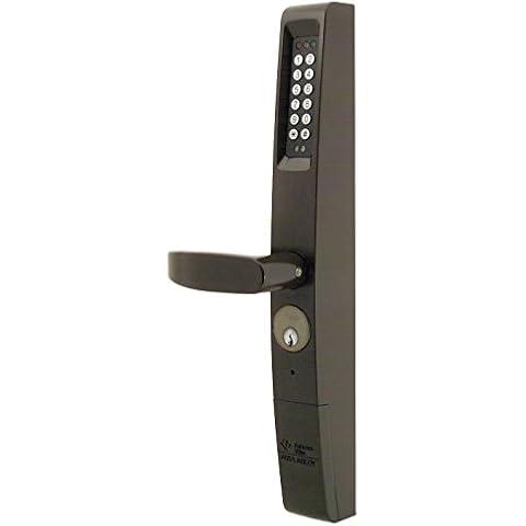 Adams Rite eForce-150 Powdercoat Dark Bronze Finish Keyless Entry Electric Lock, 1-3/4" Width x 15-3/8" Height (Pack of 1) Cover