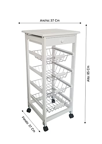 Mueble Gestion VERDULERO con 4 CESTAS 37X37X85 CUBERTERO Incluido - imagen 3