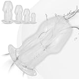 FLYSL Hohl Anal Plug Po Dusche Butt Plug,Analplug für Männer Frauen Anfänger,Eichel Buttplug Analdusche Anal Tunnel Plugs Analkugeln Analdehner Anal Dildo Dick,Klistier Einlauf zur Darmreinigung (4er)