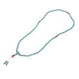 iplusmile Chinesisches Gebetsperlenarmband Unisex 6mm Grüne Turmalin 108 Perlen Armband mit Glücksanhänger für Meditation und Alltag