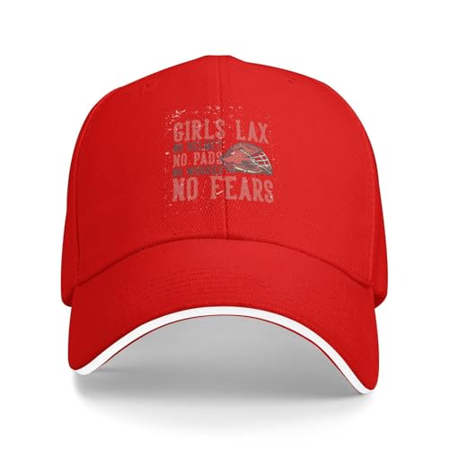 Girls Lax No Helmet No Pads No Worries No Fears Baseball Cap for Men Women Low Profile Adjustable Outdoor Golf Dad Hat2