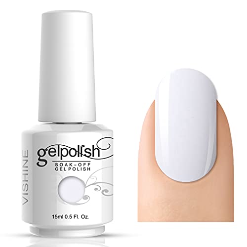 Vishine Gelpolish Professional UV LED Soak Off Varnish Color Gel Nail Polish Manicure Salon Pure White (1433)