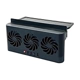 KFZQLRYMX Car Electric Fan 1PC Solar Car Radiator Cooling Fan Window Ventilation Fan USB Powered Autoventilator Fan All Cars Reduce Temperature(Black)